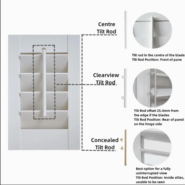Café style shutters material and finish sample